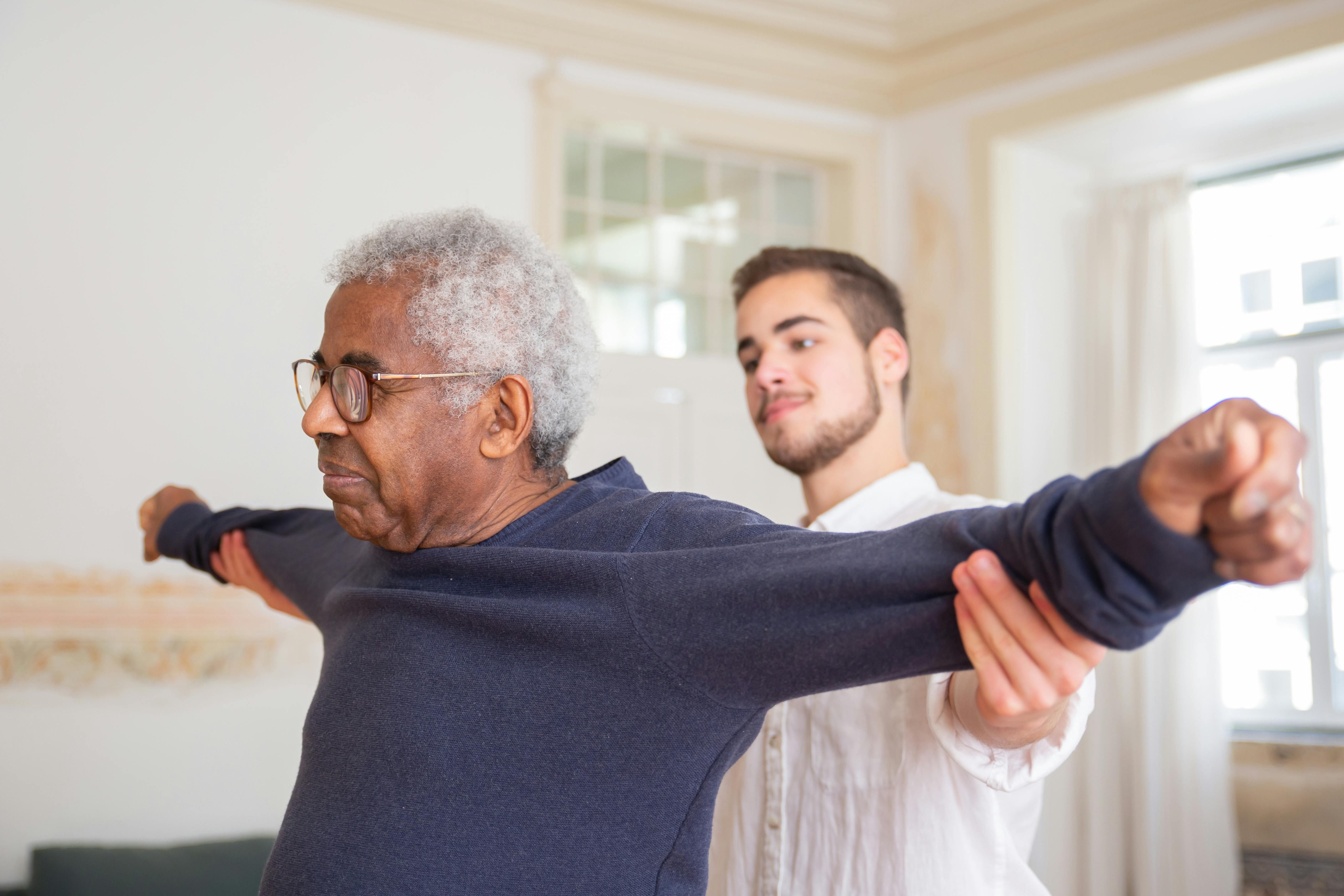 Resident in physical therapy session at The Waters of Memphis